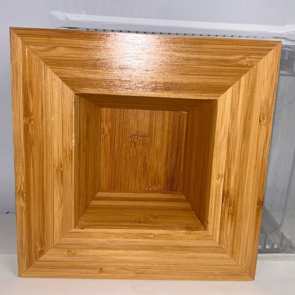 Teleflora Square Bamboo Serving Dish Collection 9" x 9" Vase Ikebana Ecofriendly - Picture 3 of 9